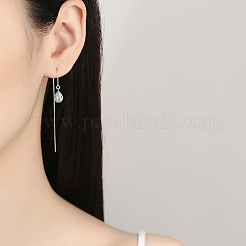 Anti-Tarnish 3 Pairs Rhodium Plated 925 Sterling Silver Stud Earring Findings&nbsp;STER-BBC0006-73B