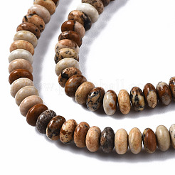 Natural Picture Jasper Beads Strands&nbsp;G-S366-094