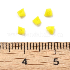 ガラスビーズ  三角ビーズ  ダイヤモンドビーズ 透明クリスタル 尖ったビーズ  きいろ  3x3x2mm  穴：0.8mm&nbsp;LS-GLAA-D300-01I