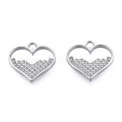 Non-Tarnish 304 Stainless Steel Pendant Rhinestone Settings&nbsp;STAS-N098-218P