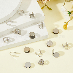16Pcs 4 Styles Brass & 304 Stainless Steel Cuff Earrings&nbsp;EJEW-HS0001-18P