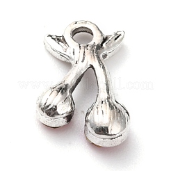 合金のチベット風チャーム  ラインストーン付き  チェリー  アンティークシルバー  14x8.5x3.5mm  穴：1.9mm&nbsp;PALLOY-P230-01AS