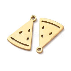304ステンレスペンダント  スイカチャーム  ゴールドカラー  14x10x1mm  穴：1.2mm&nbsp;STAS-C176-02G