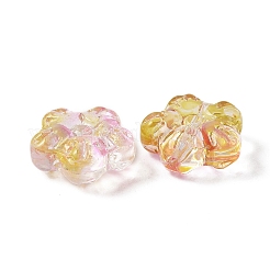 手作りランプワークビーズ  プラムボソム  ピンク  12.5x12.5x5mm  穴：1.2mm&nbsp;LAMP-CJC0008-11E