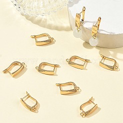 SHEGRACE Brass Micro Pave Cubic Zirconia Hoop Earring Findings&nbsp;XGRQ79416-935G