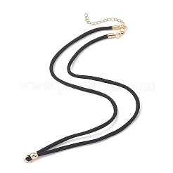3個 3色 3mm ナイロン編みコード ネックレス作り  304ステンレススチールのロブスタークロウ留め金付き  ゴールドカラー  ミックスカラー  19.80インチ（50.3cm）  1pc /カラー&nbsp;AJEW-JB01470