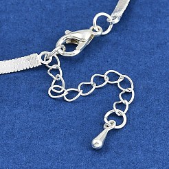 真鍮製のブレスレット  女性のためのジュエリー  蝶結び  銀  9インチ（22.7cm）&nbsp;BJEW-K262-01S