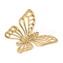 304 Stainless Steel Hollow Butterfly Connector Charms&nbsp;STAS-L293-16A-G
