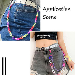 40 Strands 10 Colors Handmade Opaque Acrylic Paperclip Chains&nbsp;KY-YS0001-04