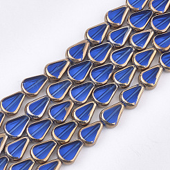 電気メッキガラスビーズセット  エッジメッキ  メロンの種  ミックスカラー  11x8x4.5mm  穴：1mm  約30個/連  12.7インチ&nbsp;EGLA-S188-07