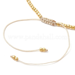 Natural Pearl & Seed Braided Bead Bracelets&nbsp;BJEW-JB09722