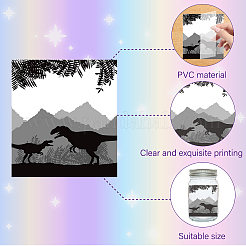 PVC ランプ フィルム diy カラフルな光ぶら下げランプ曇らされたガラスの瓶  サイの模様  100x90mm&nbsp;DIY-WH0408-001