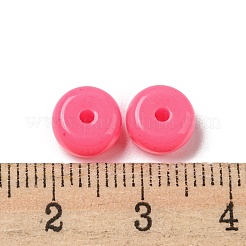 不透明なアクリルビーズ  ロンデル  ショッキングピンク  8x5mm  穴：1.6mm&nbsp;OACR-H037-02B