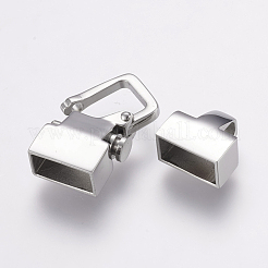 変色しない304ステンレススチール留め具  ステンレス鋼色  33x16x8mm  穴：6x12mm&nbsp;X-STAS-F122-31P