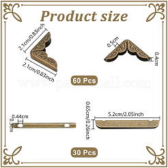 60Pcs Iron Corner Protector&nbsp;IFIN-OC0001-09