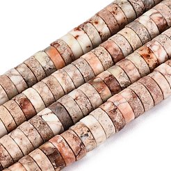 ナチュラルインペリアルジャスパービーズ連売り  ディスク  ヒシビーズ  7.5~8.5x3~4mm  穴：0.9~1mm  約106~126個/連  14.96~15.94インチ（38~40.5cm）&nbsp;G-N367-03A-05