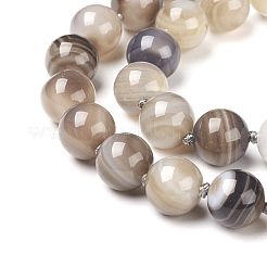 Natural Dyed Agate Beads Necklaces&nbsp;NJEW-F139-10mm-15