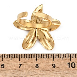 Adjustable 304 Stainless Steel Cuff Rings for Women&nbsp;RJEW-B135-07G