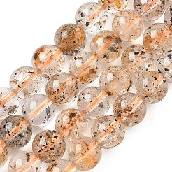 天然ハーキマーダイヤモンドビーズ連売り  ラウンド  6mm  穴：0.8mm  約58個/連  15.16''（38.5センチメートル）&nbsp;G-Z115-C03-6mm