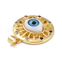 Brass Micro Pave Colorful Cubic Zirconia Pendants&nbsp;ZIRC-A021-03G-D