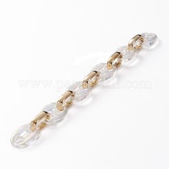 Handmade Transparent Acrylic Coffee Bean Chains&nbsp;AJEW-JB00861-01