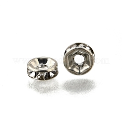 Iron Grade A Crystal Rhinestone Spacer Beads&nbsp;RB-A010-6MM-N