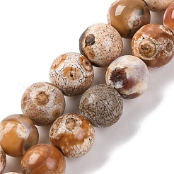 Natural Fire Crackle Agate Beads Strands&nbsp;G-G163-A01-01