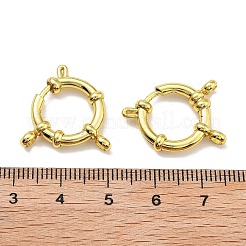 イオンプレーティング（IP）ステンレススチールスプリングリング留め金  18KGP本金メッキ  19x16x4mm  穴：0.5mm＆2.5mm&nbsp;STAS-G347-17C-G