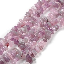 天然マダガスカル ローズクォーツビーズ連売り  チップ  6~11x5~9x2~6mm  穴：0.5mm  約223個/連  80~81cm&nbsp;G-O187-01