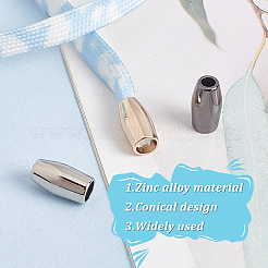 60Pcs 3 Colors Zinc Alloy Cord Ends&nbsp;FIND-GO0002-86A
