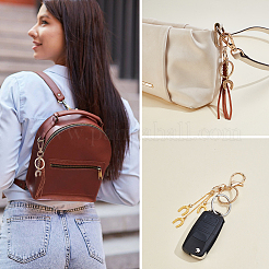 2Pcs Faux Suede Cord & Alloy Keychains&nbsp;KEYC-GA00018