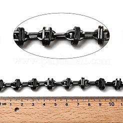 304ステンレスノットリンクチェーン  溶接されていない  PVD真空メッキ  長持ちメッキ  ブラック  11x6.5x1.4mm&nbsp;CHS-S012-12B