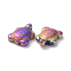 磁気無し合成ヘマタイトペンダント  カメ  ミックスカラー  17x13x5.5mm  穴：0.7mm&nbsp;G-G856-06