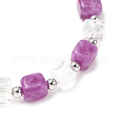 5Pcs 5 Colors Natural Dolomite & Glass Beads Stretch Bracelets for Men Women&nbsp;BJEW-JB12333