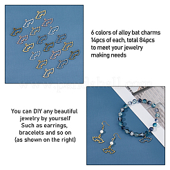 84Pcs 6 Colors Alloy Pendants&nbsp;FIND-FH0009-91