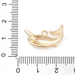 合金ペンダント  クジラ形状  ライトゴールド  12x21x4mm  穴：2mm&nbsp;FIND-Z057-01KCG