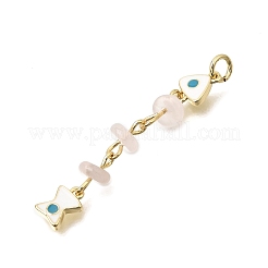 Ocean Natural Rose Quartz Chip Pendants&nbsp;GG-CBA3401-02G-05