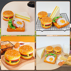 3個 3スタイル PUレザー 食品模型 ディスプレイ装飾  ホームオフィスのデスクトップ装飾用  ミックスカラー  82~137x68~114x35~61mm  1個/スタイル&nbsp;AJEW-SC0004-16