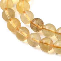 Natural Yellow Fluorite Beads Strands&nbsp;G-F799-B03-6mm