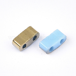 Electroplate Opaque Glass Seed Beads&nbsp;SEED-S023-18B-03C