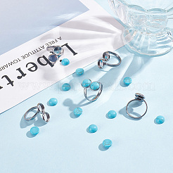 DIY Flat Round Cuff Ring Making Kit&nbsp;STAS-AR0001-70