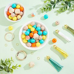 DIY Beaded Keychain Wristlet Making Kit&nbsp;DIY-CA0004-43