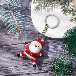 Christmas Theme PVC Plastic Pendant Keychains&nbsp;KEYC-JKC00935-01