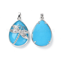 Dyed Natural White Jade Pendants&nbsp;G-G900-01P-18