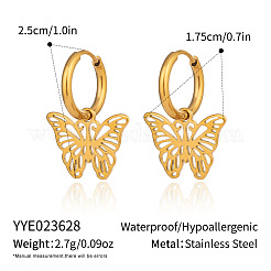 304 Stainless Steel Hoop Dangle Earrings for Women&nbsp;BA8037