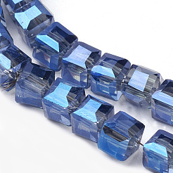 Electroplate Glass Bead Strands&nbsp;EGLA-R064-4mm-M