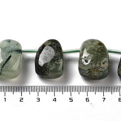 天然石プレナイトビーズ連売り  ティアドロップ  トップ掘削  22.5~26x14.5~19x12~14.5mm  穴：0.9mm  約8~9個/連  7.48''~8.66''（19~22センチメートル）&nbsp;G-P528-E13-01
