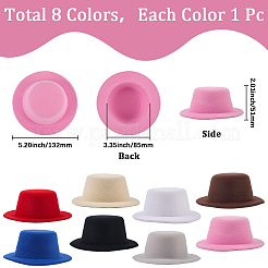8Pcs 8 Colors EVA Fabric Pillbox Stewardess Fascinator Hat Base for Millinery&nbsp;AJEW-GF0010-94