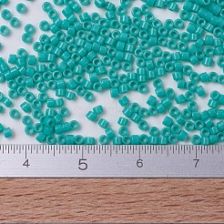 MIYUKIデリカビーズ小  シリンダー  日本製シードビーズ  15/0  （dbs0729)不透明なターコイズグリーン  1.1x1.3mm  穴：0.7mm  約175000個/袋  50 G /袋&nbsp;SEED-X0054-DBS0729