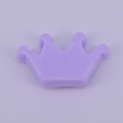 不透明なつや消し樹脂カボション  ハートを持つ王冠  ライラック  16.5x25.5x5.5mm&nbsp;RESI-WH0009-18
